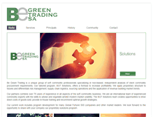Tablet Screenshot of begreentrading.com